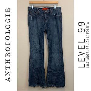 ANTHROPOLOGIE LEVEL 99 DISTRESSED FLARE JEAN